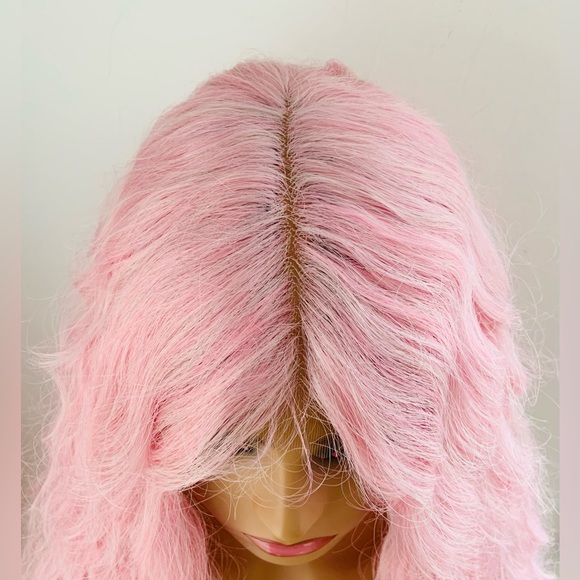 Long Pink Premium Fiber Lace Front Wig for Fashion/Cosplay/Gaming & More! 🌸 - Picture 2 of 9